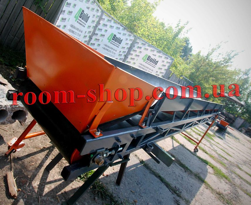 Транспортер ленточный, конвейер, погрузчик, передвижной, желобчатый