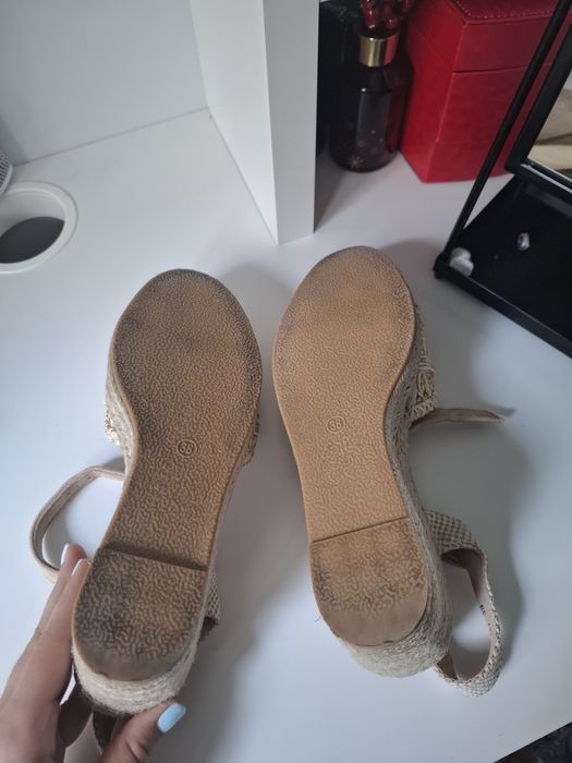 Espadryle na koturnie damskie rozmiar 38