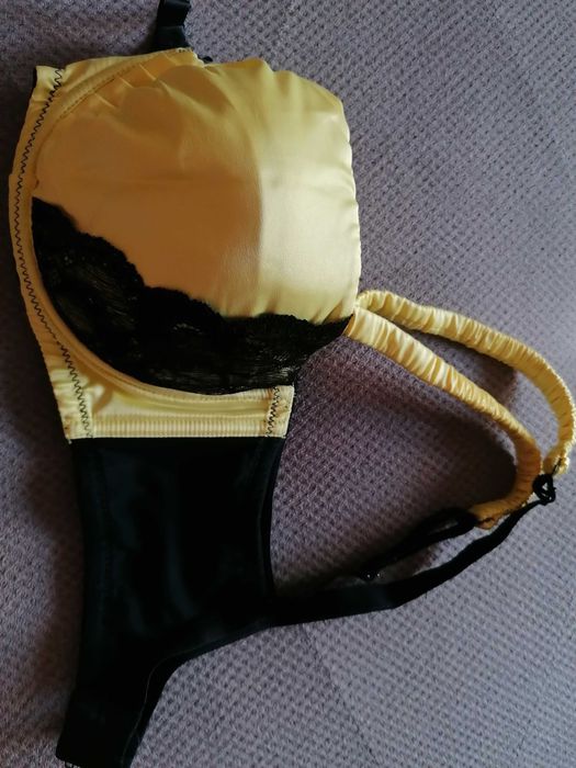 Elegancki stanik biustonosz La Senza koronka lekko usztywniany 80 E