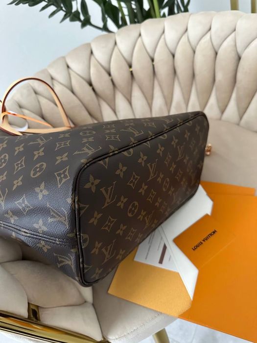Сумка жіноча Луі Вітон Neverfull  шкіряна в наявності Люкс версія