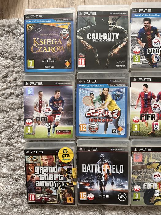 Zestaw gier PS3 + 3 pady