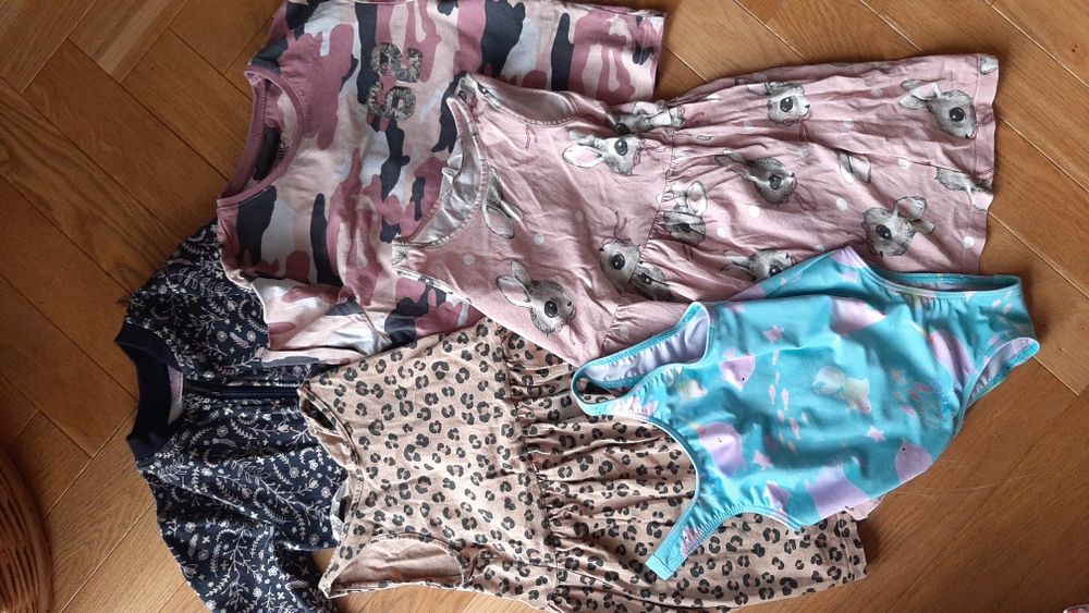 Paka zestaw ubrań lato wakacje dziewczynki rozm. 98 3 lata Zara H&M