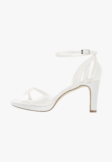 Menbur buty ślubne , sandały na obcasie białe satynowe 38r