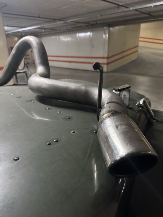 Straight rear exhaust defender 90 td5 / puma