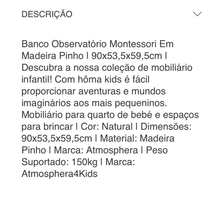 Banco Observatório Montessori