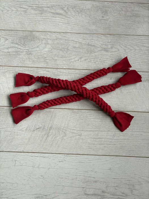 Szarpak polarowy. Czerwony 2 sztuki. Długość 48 cm