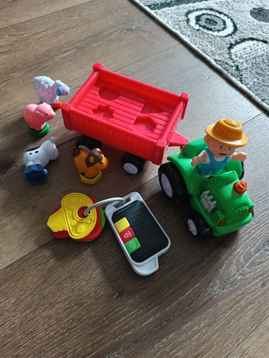 Zestaw zabawek zegarek kluczyk traktor