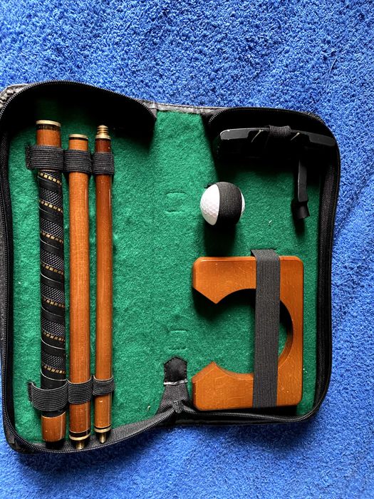 Гра міні гольф. Кейс шкіряний. Повний комплект