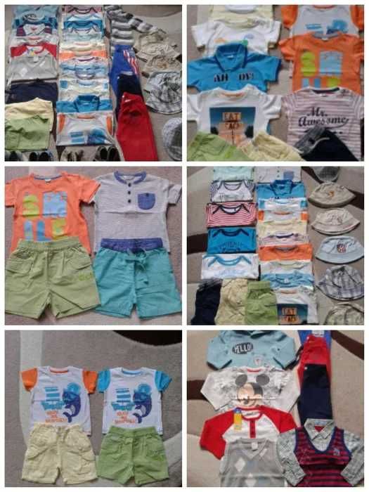 Mega paka ubranek, czapeczek, koszulek w rozm. 80 / 86 Wiosna / Lato