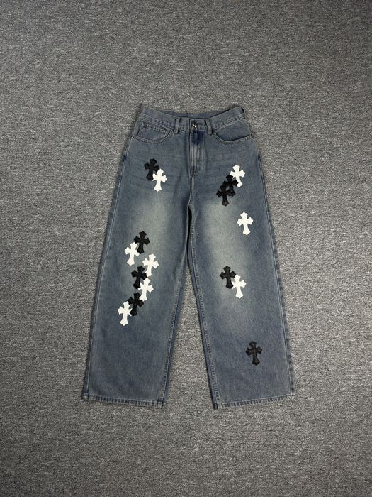 Джинси Chrome Hearts прямі тренд 2026 Джинсы Хром Харст