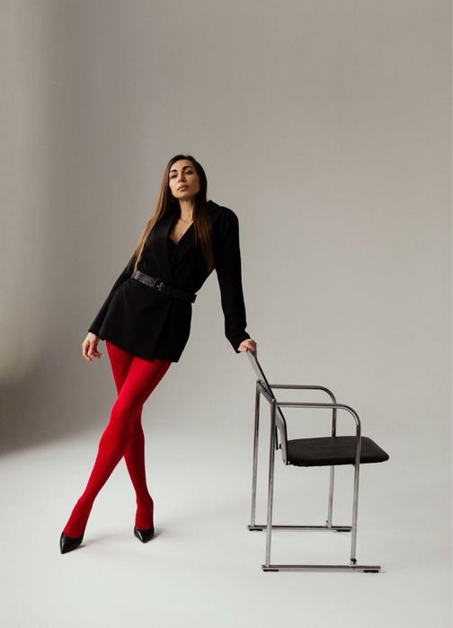 Червоні колготи, колготи бордові , капрони червоні