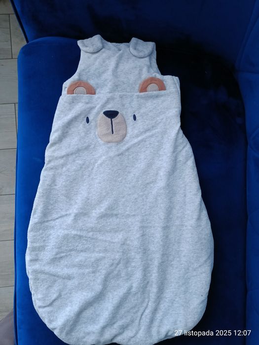 Śpiworek niemowlęcy szary miś