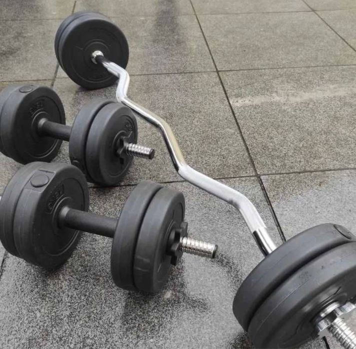 НАЙНИЖЧА ЦІНА! Набір штанга + гантелі 36 50 52 62 72 92 119 кг лавка