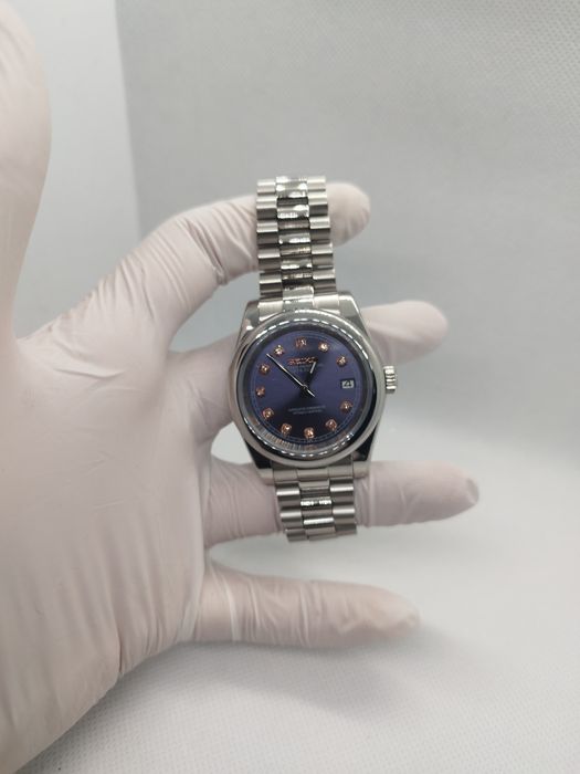Seiko MOD Datejust Crystal NavyBlue SmoothCase