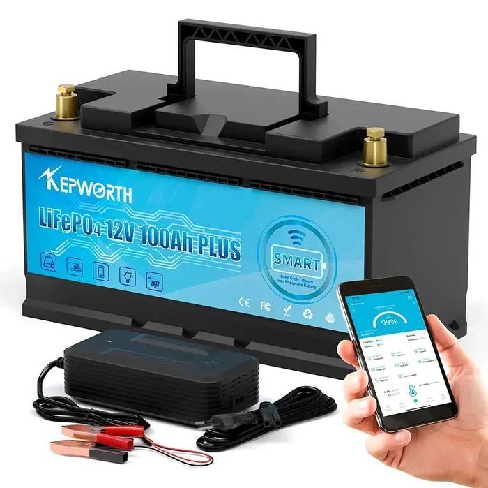 Акумулятор Kepworth LiFePO4 12V 100Ah 1280W MINI Smart Bluetooth