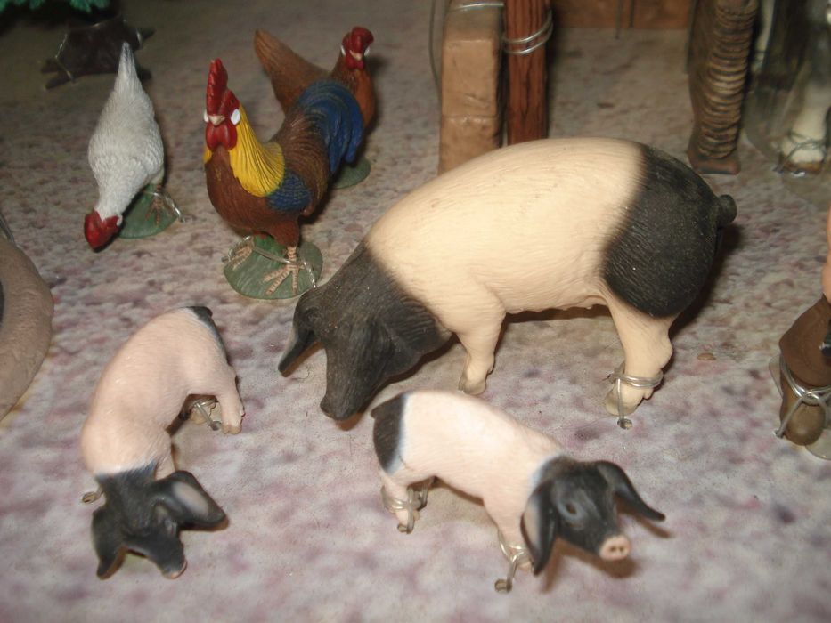 Antigo caixa Schleich animais da quinta
