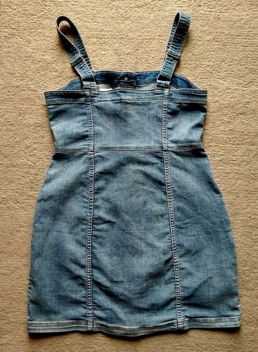 Sukienka jeansowa na szelkach M-L H&M DIVIDED