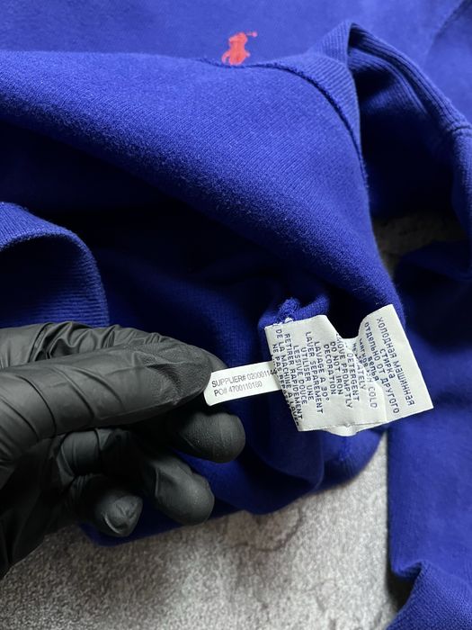 Вінтажний Світшот Polo Ralph Lauren поло ральф лаурен 1/3 зіп пів замок chief keef old money синій колір розмір М