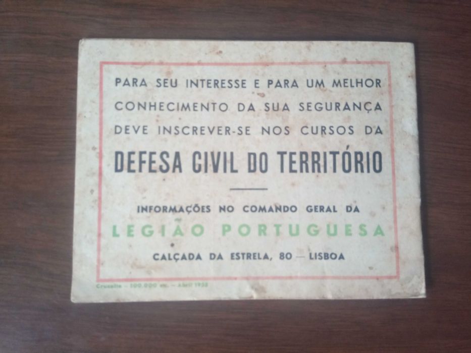 Brochura da Mocidade Portuguesa Proteção Civil