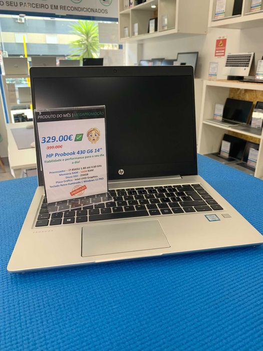 HP ProBook 430 G6 14" | Intel Core i7-8565U | 16GB RAM | 256GB SSD | W 11 Pro | Loja Física e Web Site