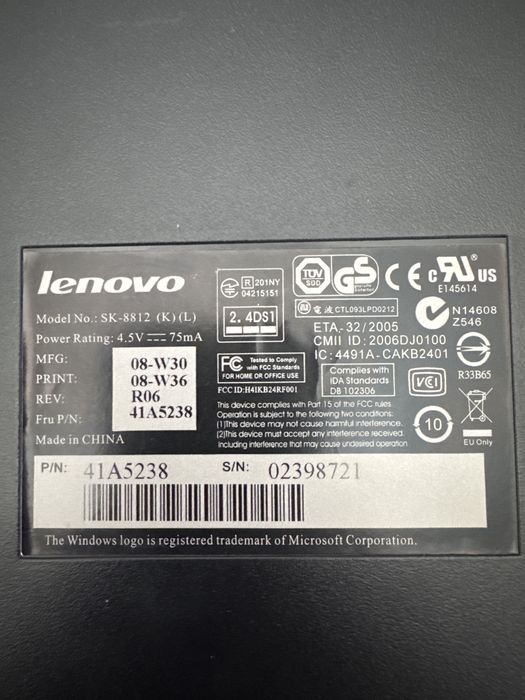 Teclado e rato wireless Lenovo