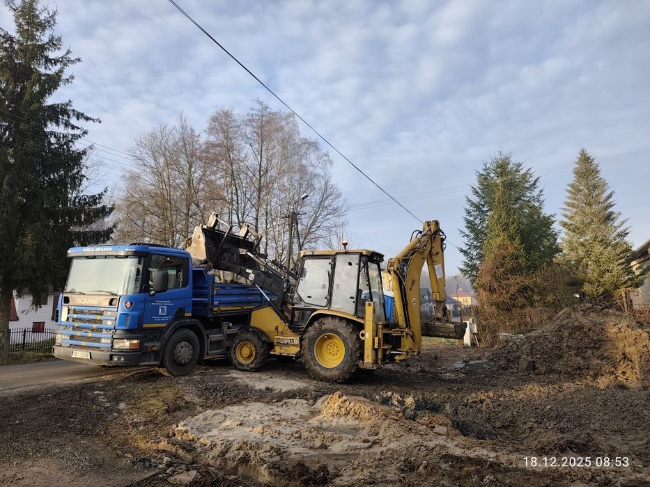 Montaż szamb, zbiorników na wodę, szambo. Prace ziemne, minikoparka,