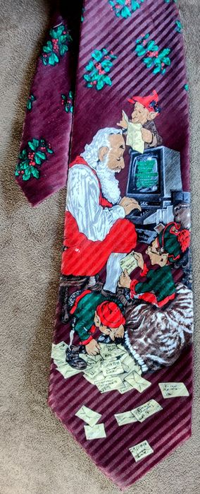 Świąteczny krawat włoski