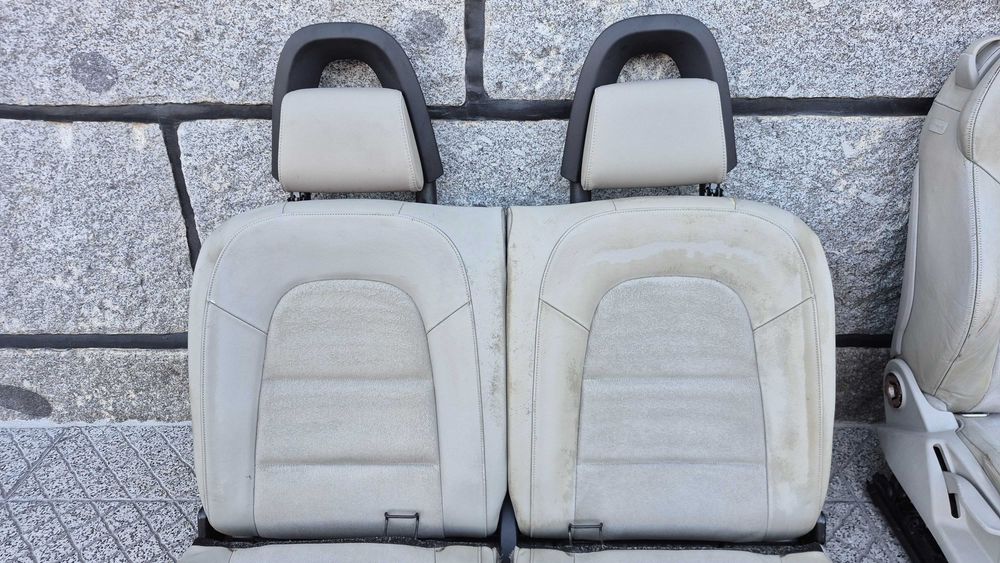 Bancos Audi A3 Cabriolet 8P facelift pele creme completos 2008 a 2013