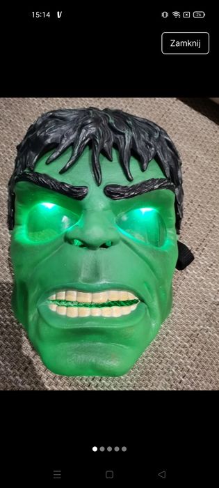 Maska świecąca Hulk