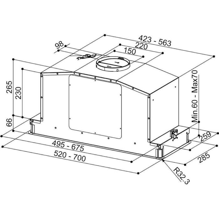 Okap podszafkowy Faber In-Light WHMATT KL 52/2 110.0456.216 Ekspozycja