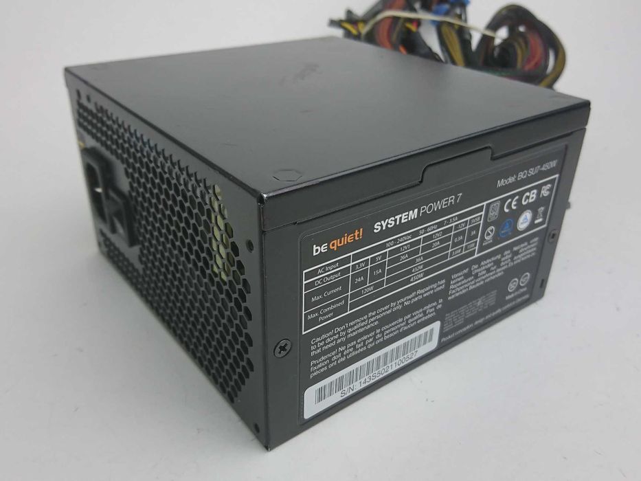 БЖ be quiet! System Power 7 450W, PCI-E 2x8pin, A-PFC, 80PLUS SILVER.