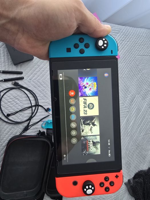 MEGAZESTAW Nintendo swich V2 przerobiona CWF+256GB