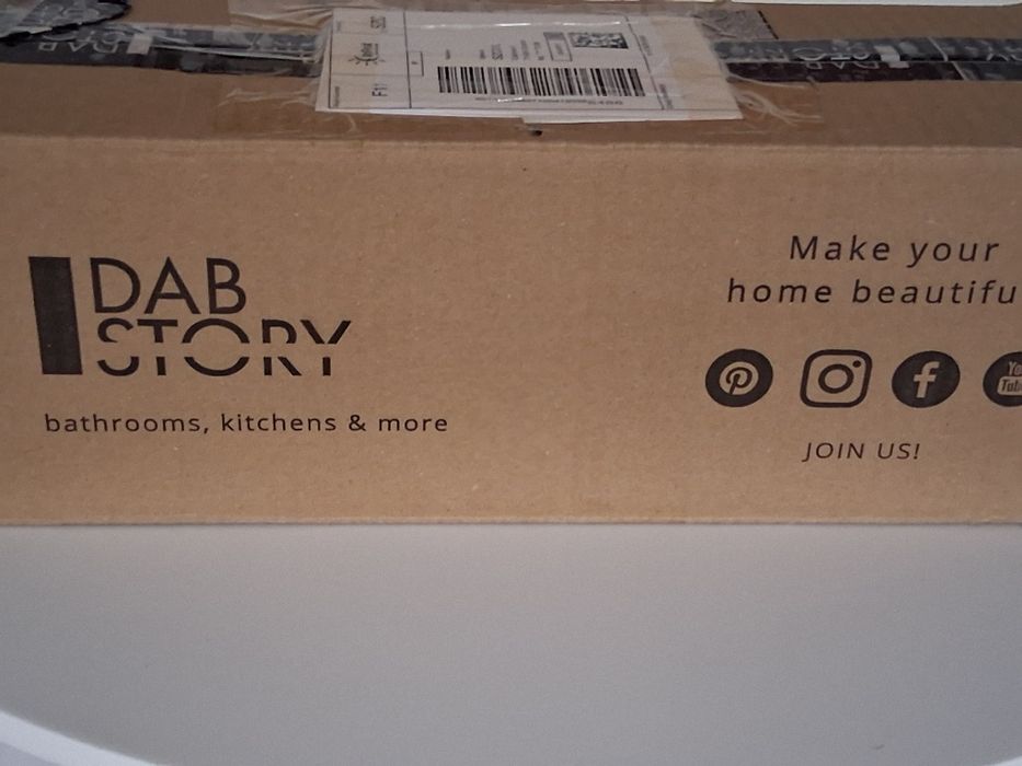 Półka  łazienkowa nierdzewna  Dabstory Docia biała