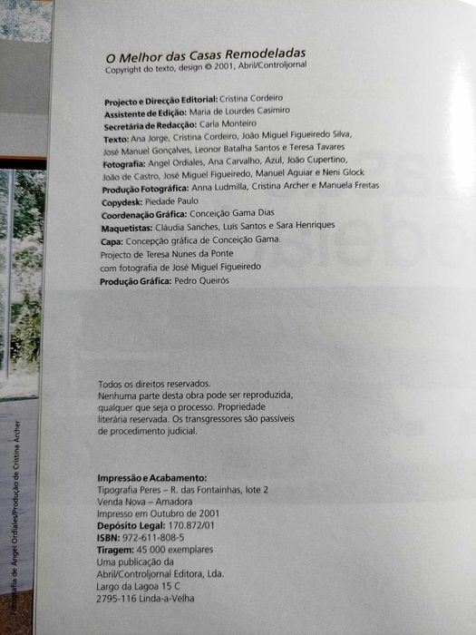 Livro O Melhor das Casas Remodeladas, Abril/Controljornal