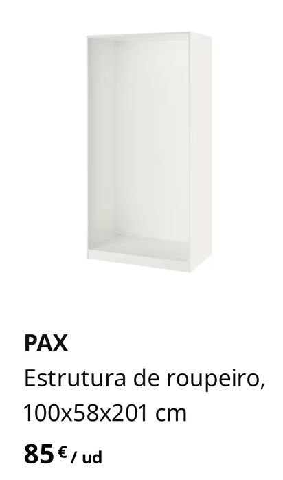 Estrutura de guarda vestido nova sem portas