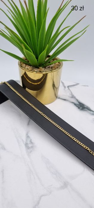 Klasyczna bransoletka blueberry stal chirurgiczna 316L kolor złoty