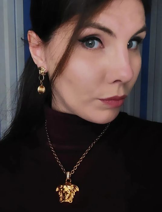 Вінтажний Комплект (кольє, браслет, кліпси) Gianni Versace, Italy 80-x