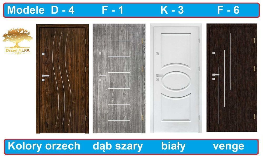 Drzwi wejściowe zewnętrzne z montażem , wyciszone i wzmocnione