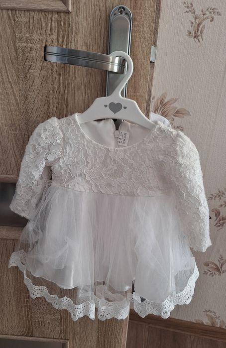 Sukienka na Chrzest Święty 68 cm