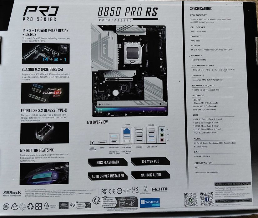 Płyta ASrock B850 pro Rs