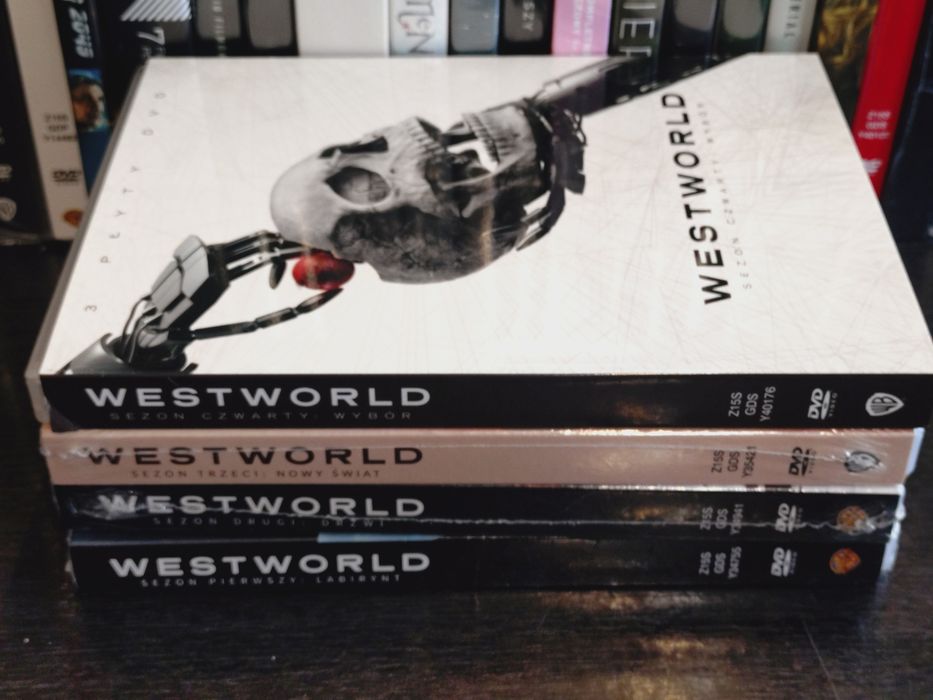 Westworld kolekcja, sezony 1-4 DVD, nowy, folia