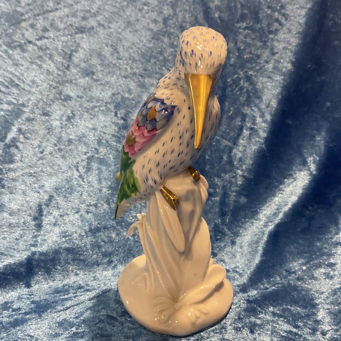 Ave vista alegre porcelana pintura manua 17 cm