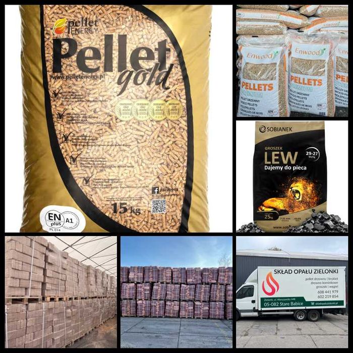 Groszek, węgiel, RUF, pellet, drewno, jakość skład opału Zielonki