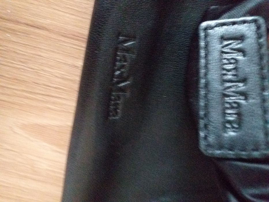 MAXMARA oryginalna skóra naturalna torebka shopper worek kuferek dżety