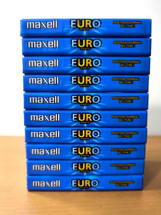 10x Cassetes Maxell Euro 60 Novas e Seladas