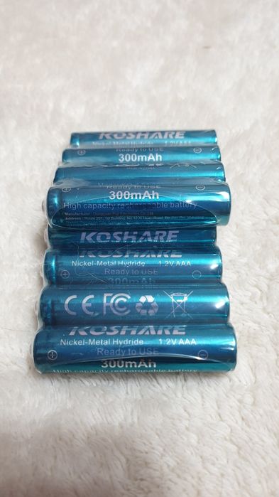 Акумулятори Koshare AA 600mAh, AAA 300mAh.