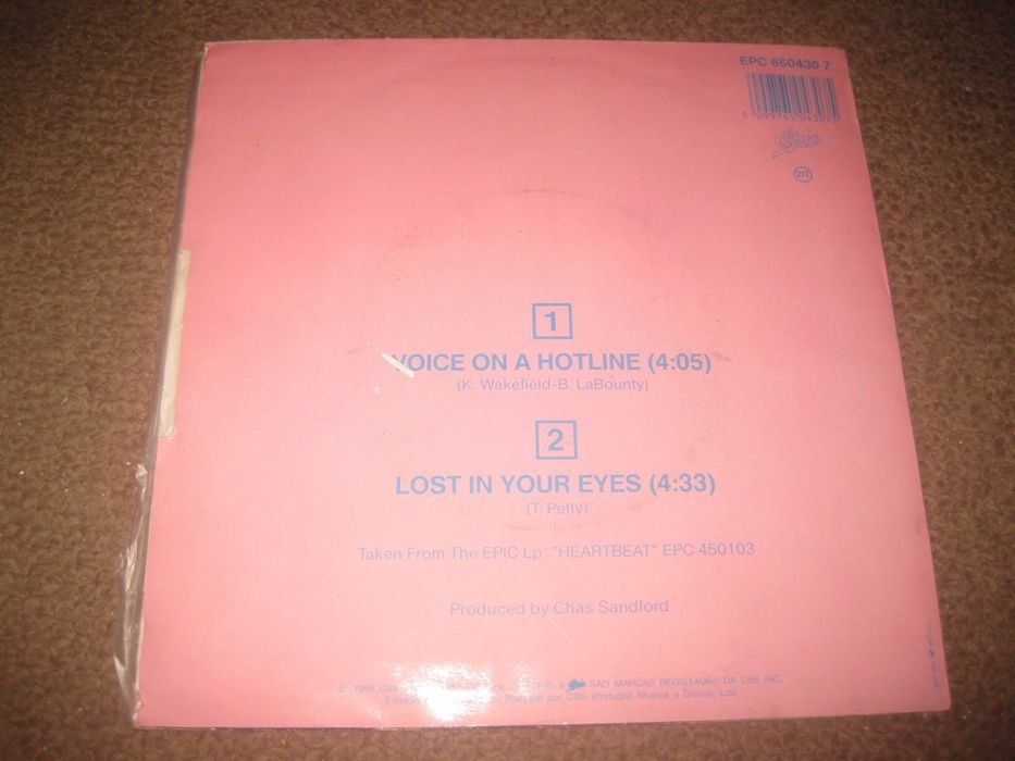 Vinil Single 45 rpm do Don Johnson "Voice On A Hotline"