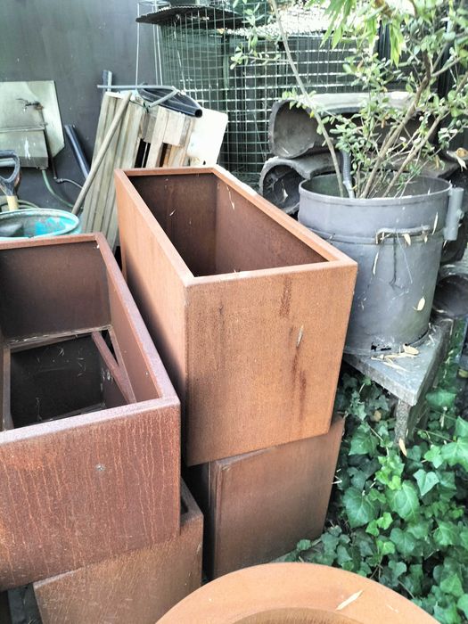 Vasos Floreiras Ferrugem Corten