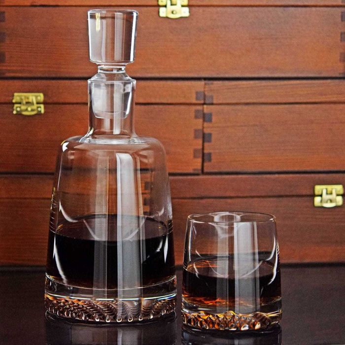 karafka KROSNO FJORD zestaw do whisky karafka 950ml + 6 szklanek 300ml