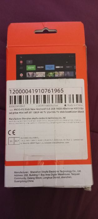 Mx10  F3 TV  stik 4k android
